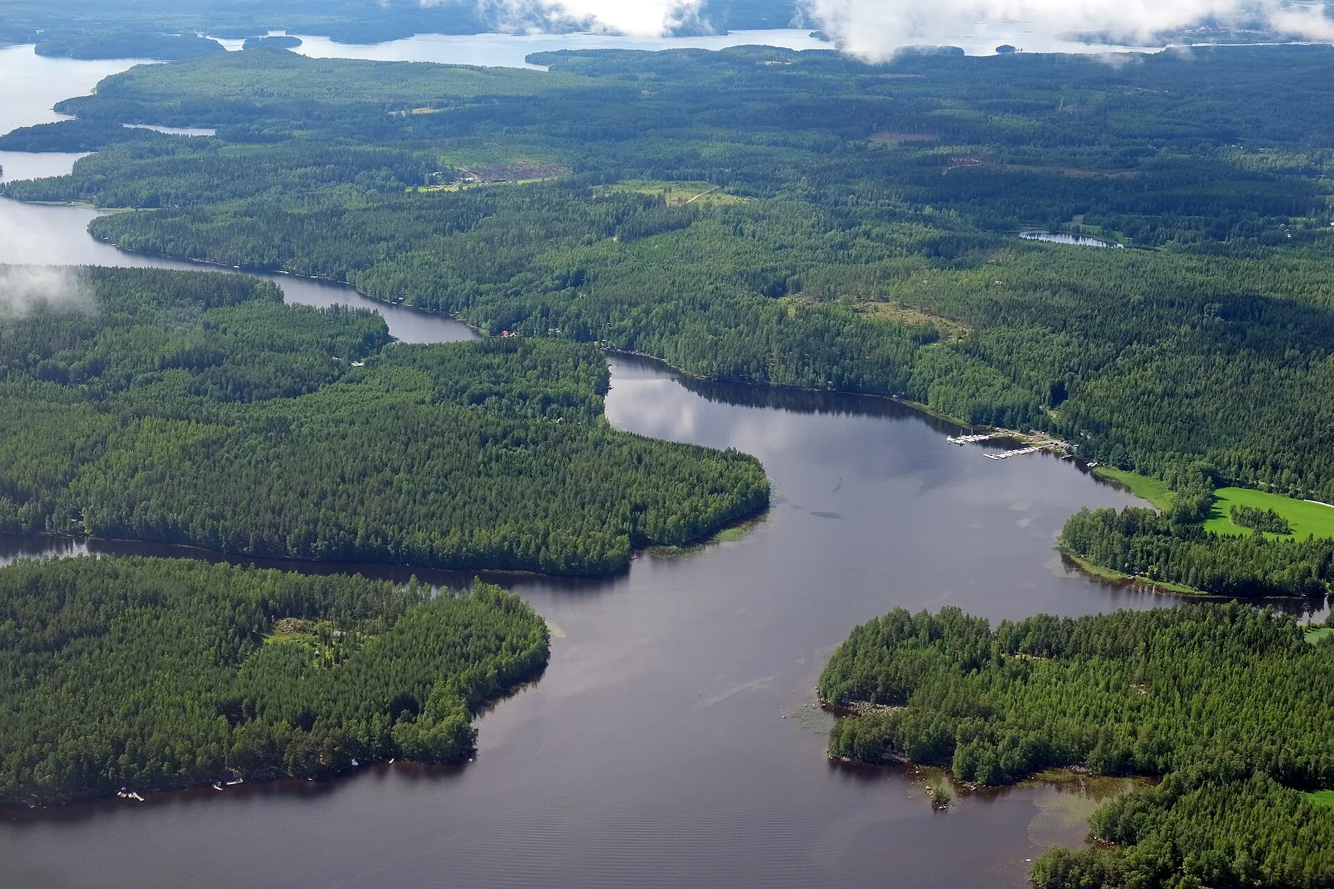 Päijänteen saaristoa ilmasta
